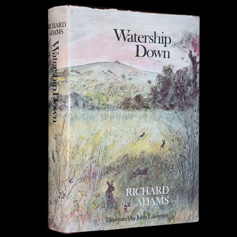 1976 Rare First Illustrated Edition with Dust Jacket - Watership Down by Richard Adams, illustrated by John Lawrence.