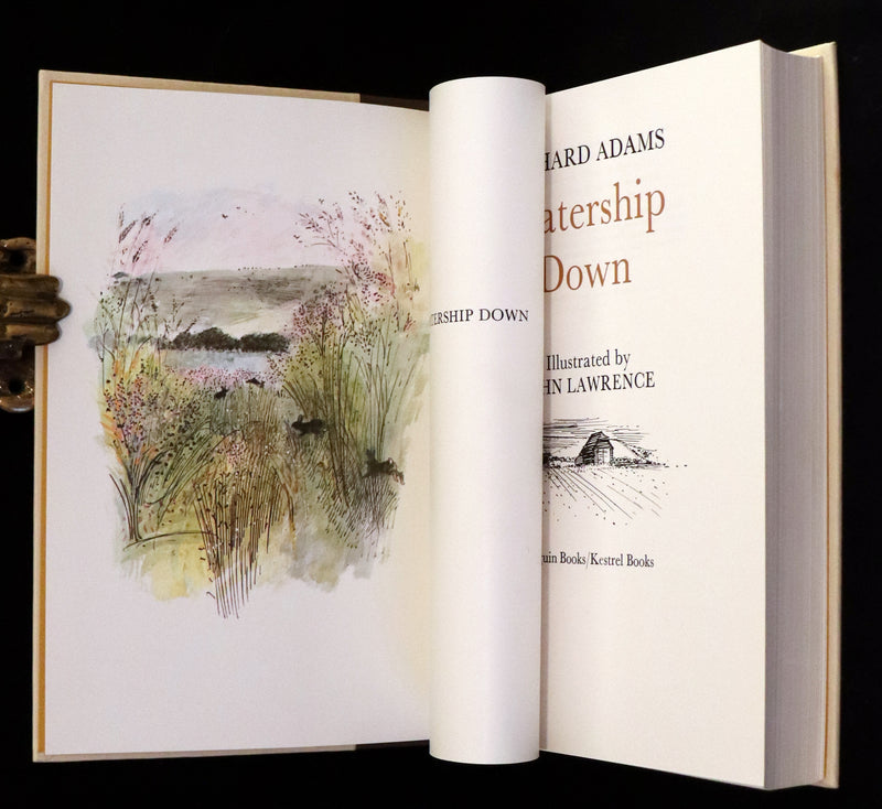 1976 Rare First Illustrated Edition with Dust Jacket - Watership Down by Richard Adams, illustrated by John Lawrence.