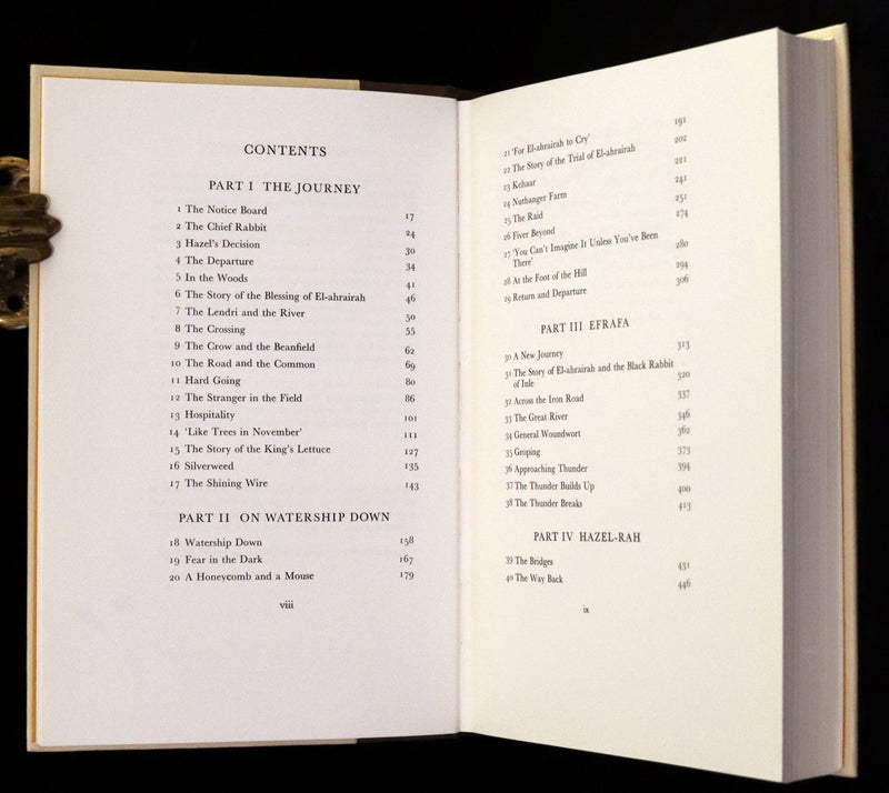 1976 Rare First Illustrated Edition with Dust Jacket - Watership Down by Richard Adams, illustrated by John Lawrence.