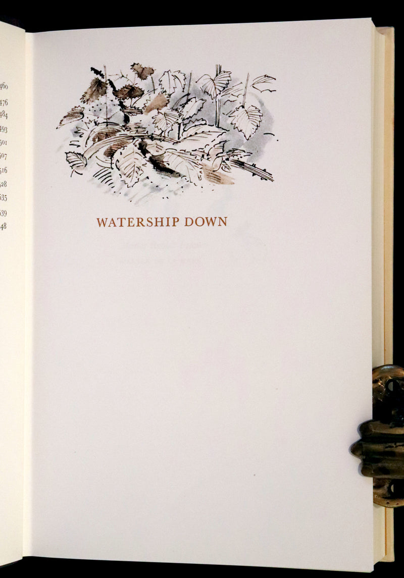 1976 Rare First Illustrated Edition with Dust Jacket - Watership Down by Richard Adams, illustrated by John Lawrence.