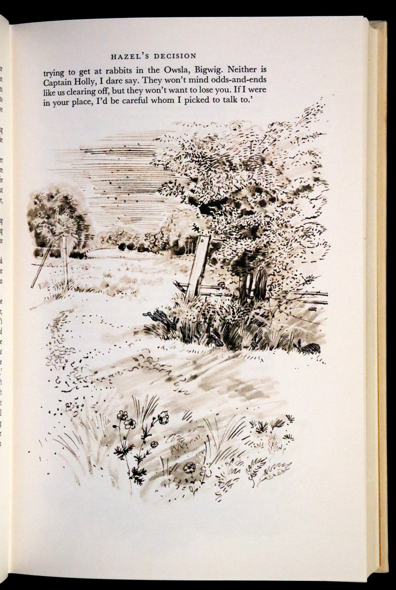 1976 Rare First Illustrated Edition with Dust Jacket - Watership Down by Richard Adams, illustrated by John Lawrence.