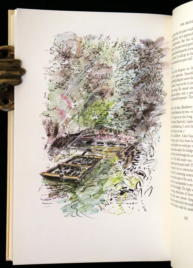 1976 Rare First Illustrated Edition with Dust Jacket - Watership Down by Richard Adams, illustrated by John Lawrence.