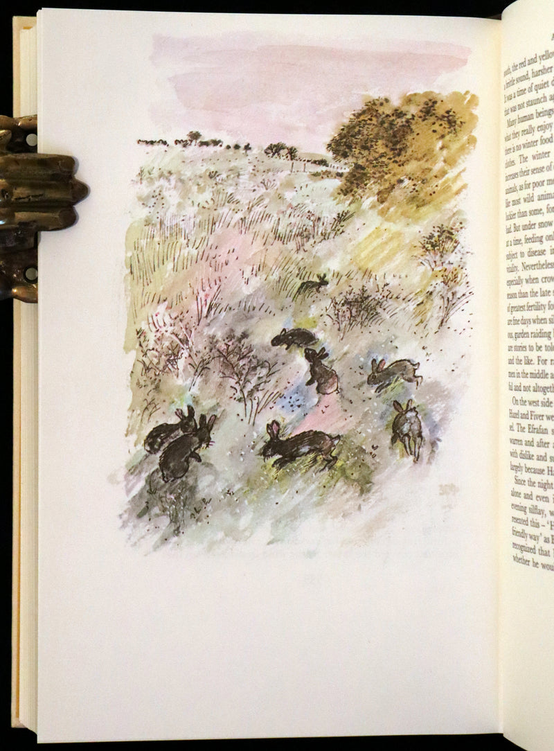 1976 Rare First Illustrated Edition with Dust Jacket - Watership Down by Richard Adams, illustrated by John Lawrence.