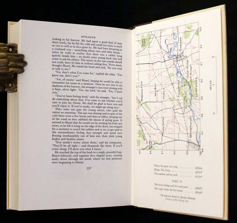 1976 Rare First Illustrated Edition with Dust Jacket - Watership Down by Richard Adams, illustrated by John Lawrence.