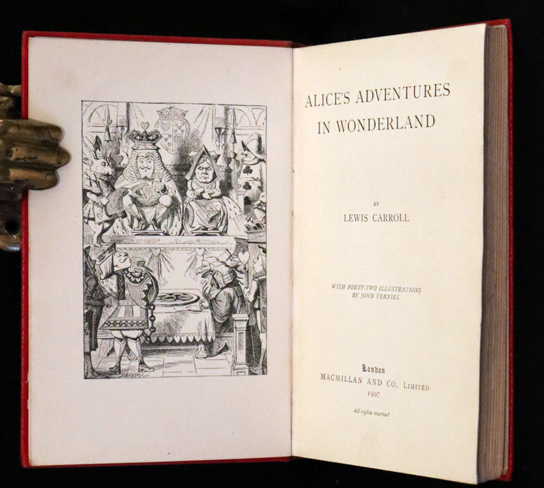 1907 Scarce First Miniature Edition - Alice's Adventures in Wonderland by Lewis Carroll.