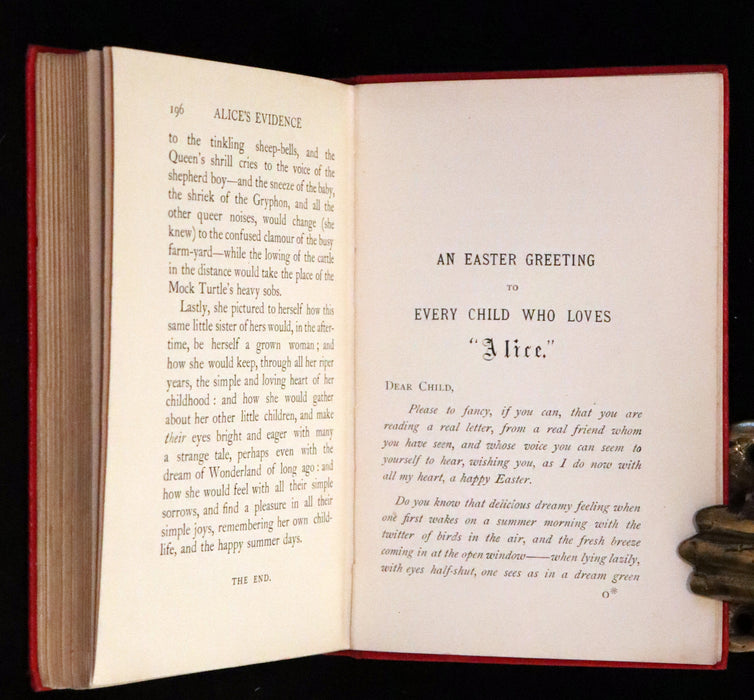 1907 Scarce First Miniature Edition - Alice's Adventures in Wonderland by Lewis Carroll.