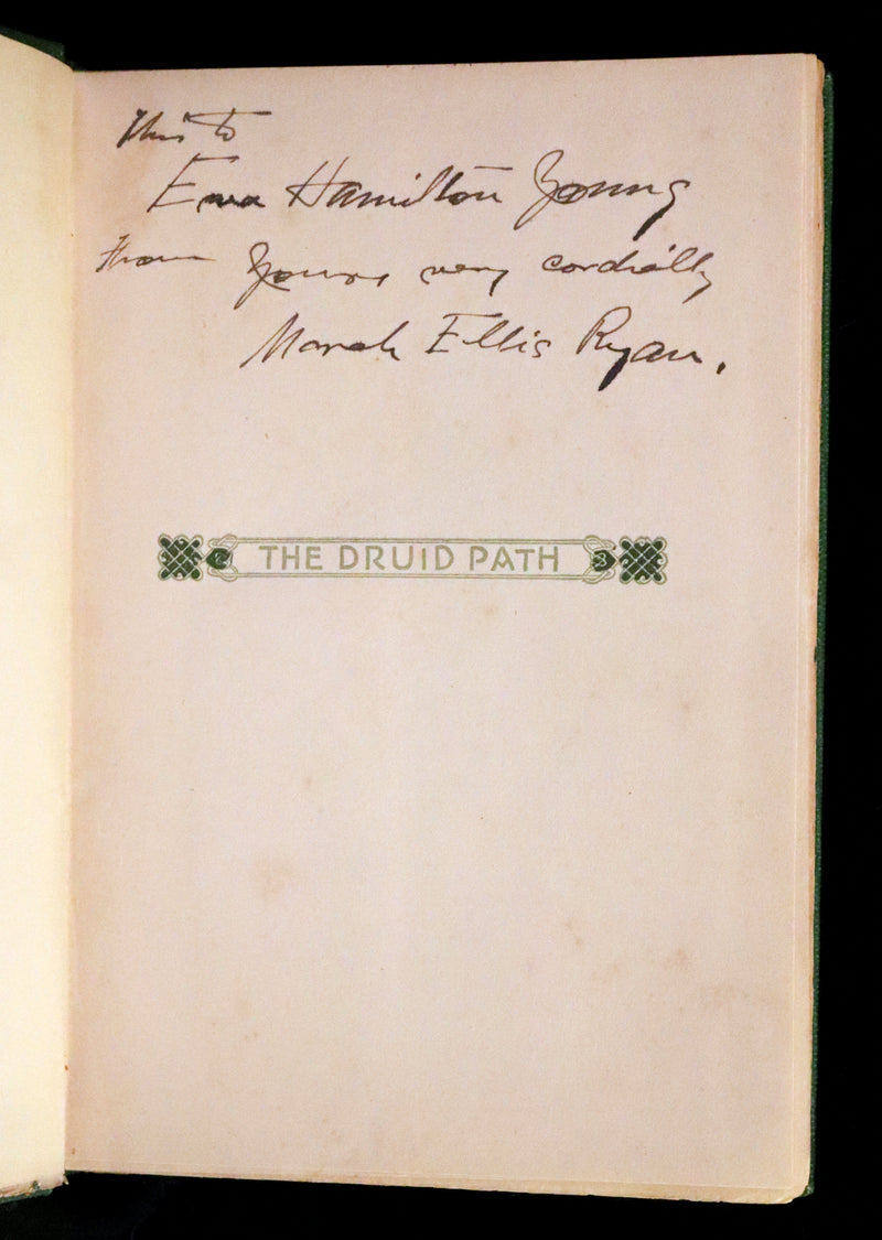 1917 Scarce Signed First Edition - The Druid Path by Marah Ellis Ryan. Short stories in ancient Ireland.