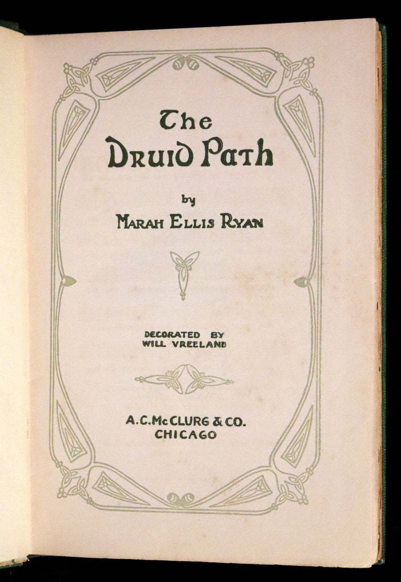 1917 Scarce Signed First Edition - The Druid Path by Marah Ellis Ryan. Short stories in ancient Ireland.