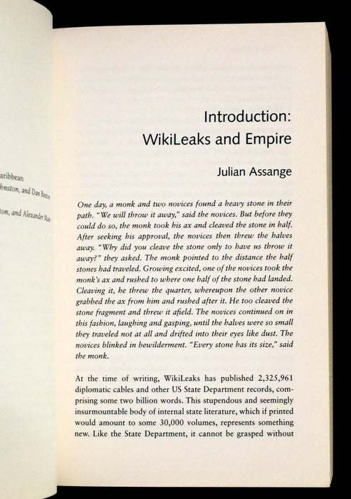 2016 First Edition Signed in Asylum by Julian Assange - The Wikileaks Files, The World According to US Empire.