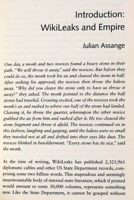 2016 First Edition Signed in Asylum by Julian Assange - The Wikileaks Files, The World According to US Empire.