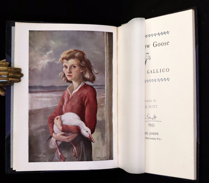 1946 Rare First Illustrated Edition Signed by Peter Scott - The Snow Goose by Paul Gallico in a Bayntun binding.
