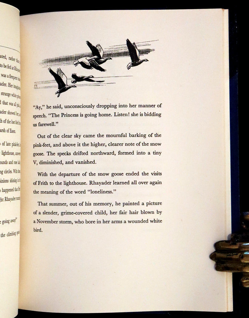 1946 Rare First Illustrated Edition Signed by Peter Scott - The Snow Goose by Paul Gallico in a Bayntun binding.