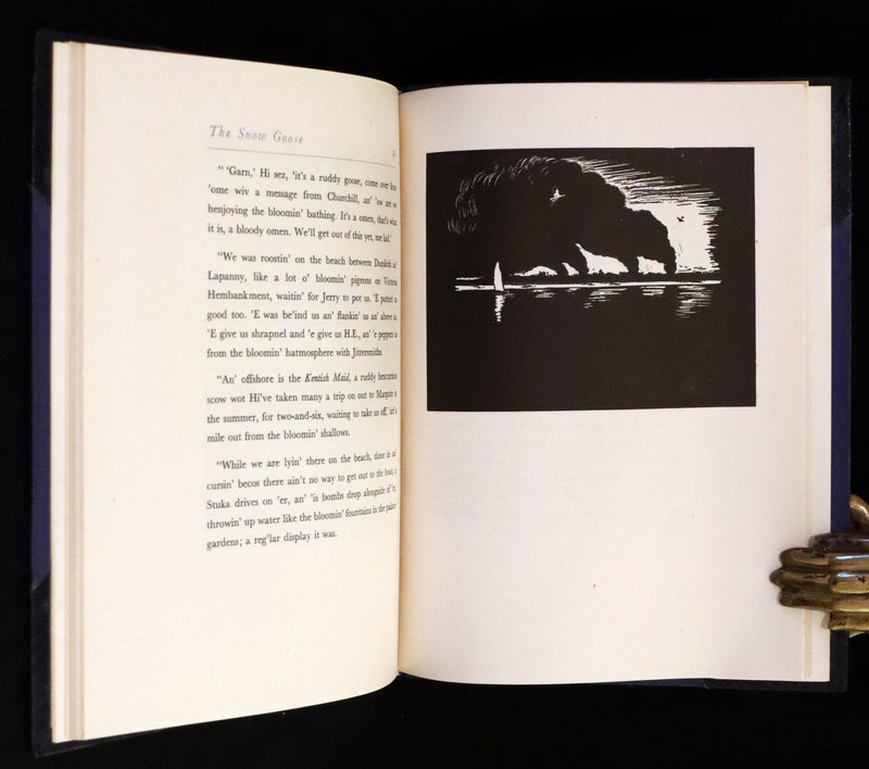 1946 Rare First Illustrated Edition Signed by Peter Scott - The Snow Goose by Paul Gallico in a Bayntun binding.
