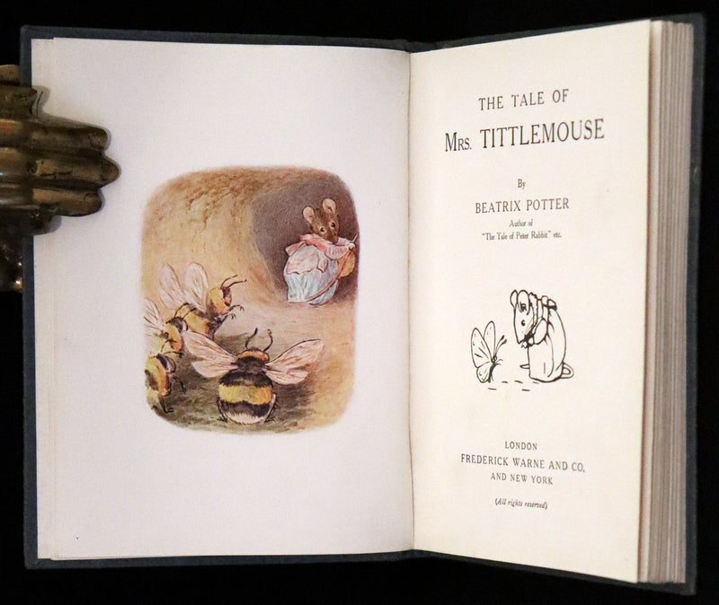 1910 Rare Early Edition - The Tale of Mrs. Tittlemouse by Beatrix Potter.