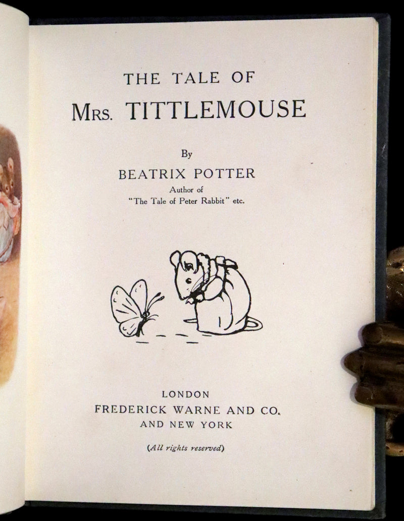 1910 Rare Early Edition - The Tale of Mrs. Tittlemouse by Beatrix Potter.