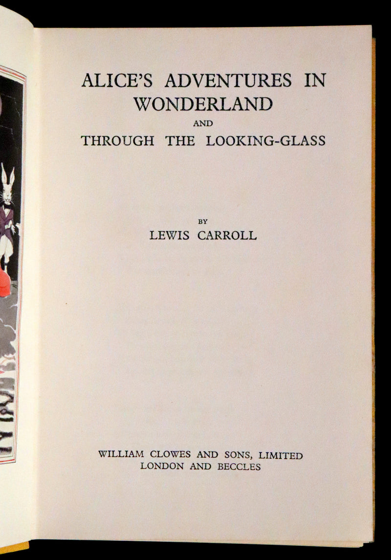 1933 First Edition - Alice's Adventures in Wonderland & Through the Looking-Glass illustrated by John Morton-Sale.