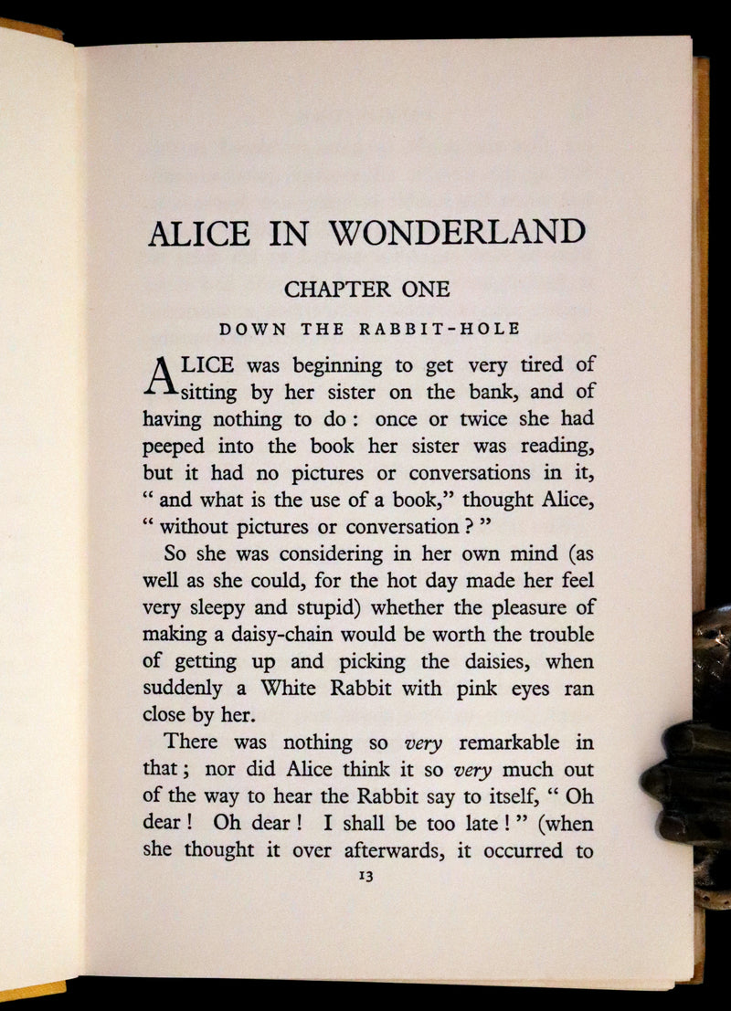 1933 First Edition - Alice's Adventures in Wonderland & Through the Looking-Glass illustrated by John Morton-Sale.