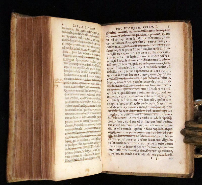 1592 Scarce Latin Vellum Book - Works of French Humanist Marc Antoine Muret.