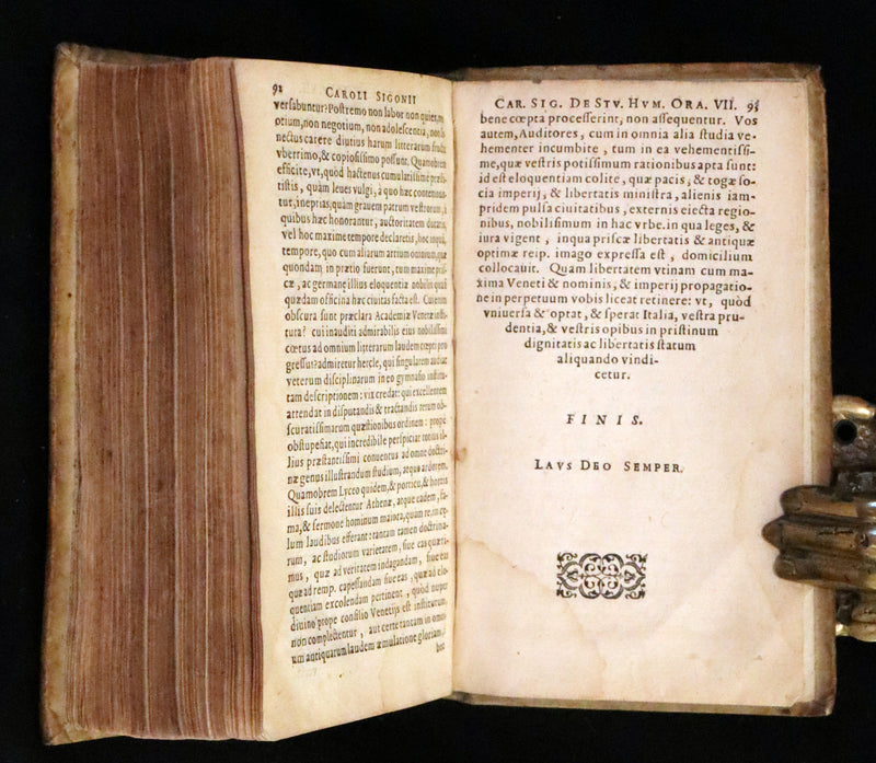 1592 Scarce Latin Vellum Book - Works of French Humanist Marc Antoine Muret.