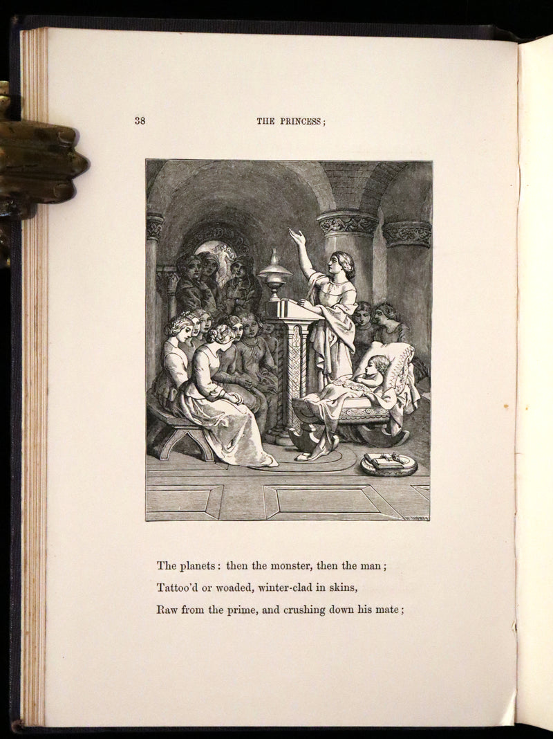 1860 Rare First illustrated Edition by Maclise - The Princess by Alfred Lord Tennyson.