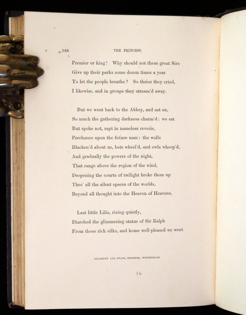 1860 Rare First illustrated Edition by Maclise - The Princess by Alfred Lord Tennyson.