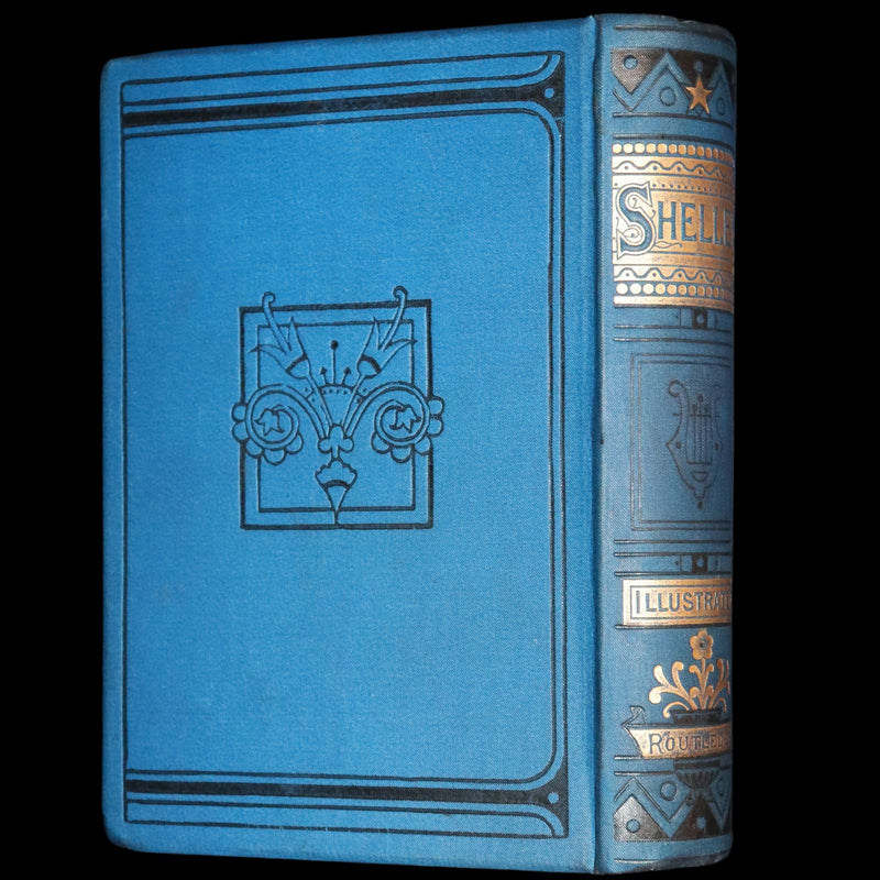 1880 Rare Victorian Book - The Poetical Works of Percy Bysshe Shelley. Illustrated.