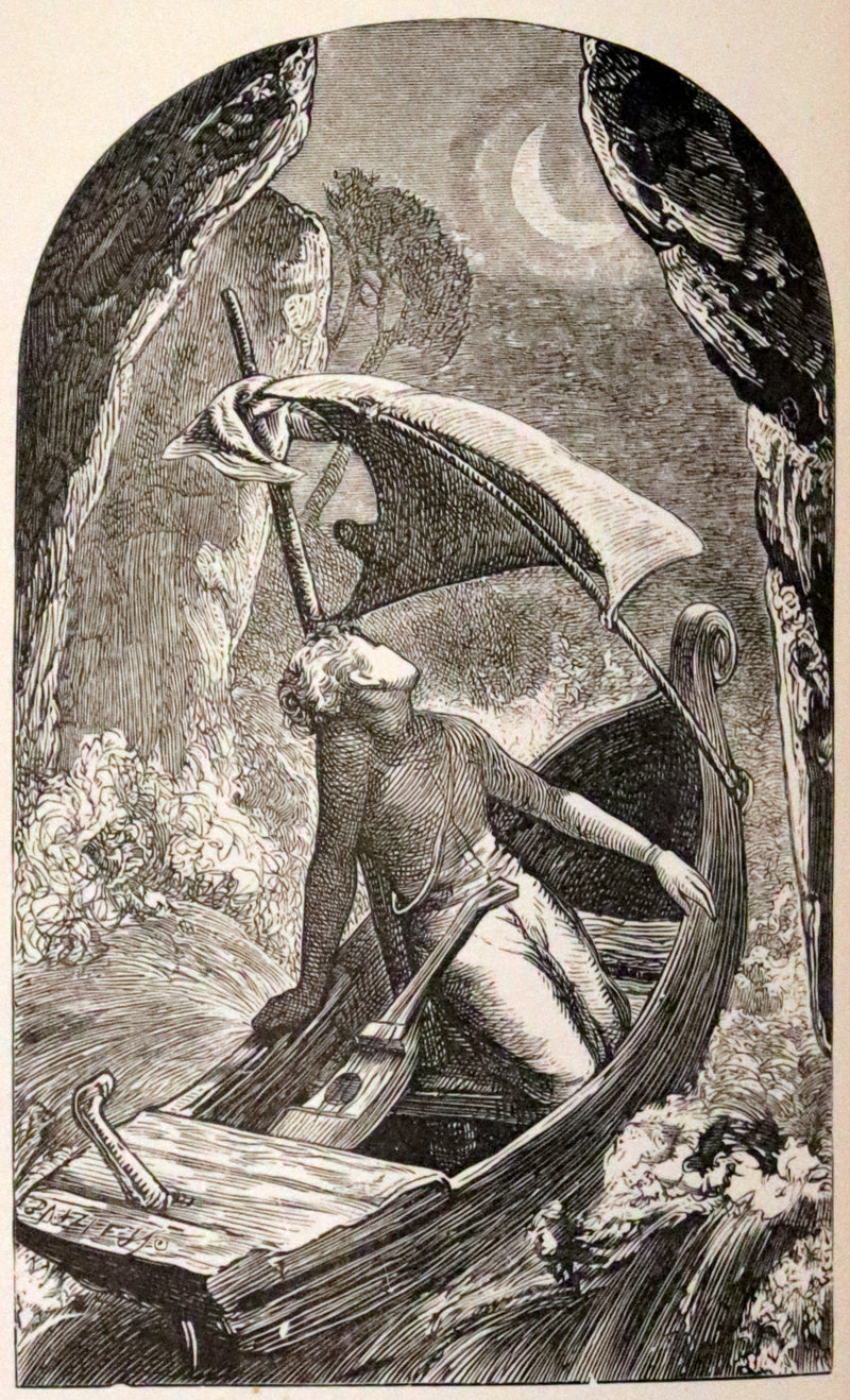 1880 Rare Victorian Book - The Poetical Works of Percy Bysshe Shelley. Illustrated.