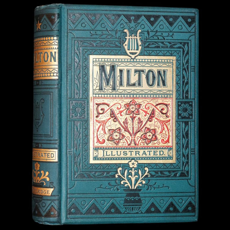 1880 Rare Victorian Book - The Poetical Works of John Milton. Illustrated.