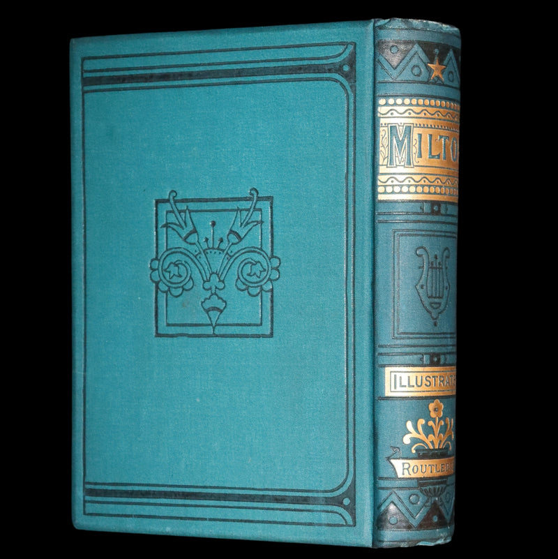 1880 Rare Victorian Book - The Poetical Works of John Milton. Illustrated.