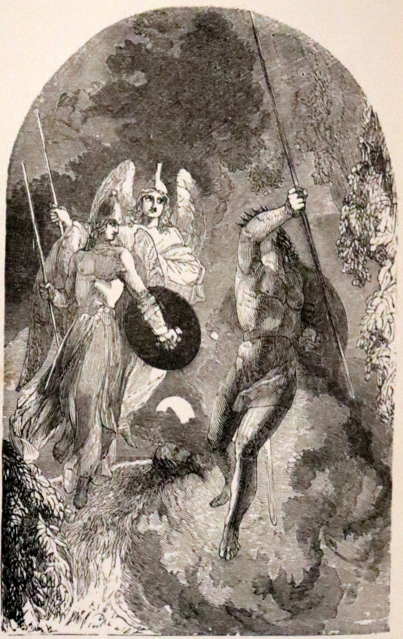 1880 Rare Victorian Book - The Poetical Works of John Milton. Illustrated.