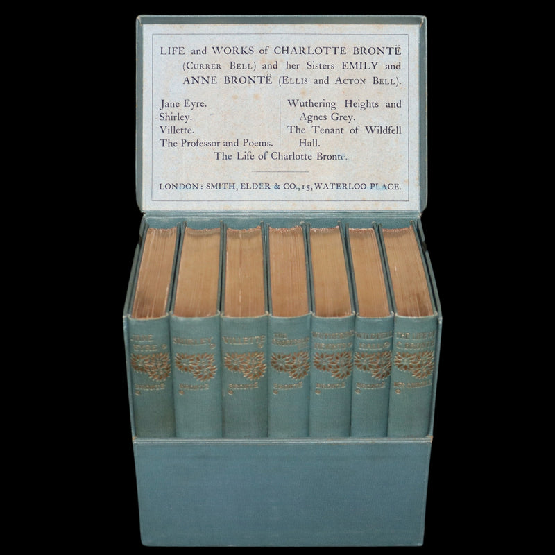 1893 Scarce Victorian Edition - Life and Works of Charlotte Brontë and Her Sisters (7 Volume Box Set). Jane Eyre, Wuthering Heights, etc.