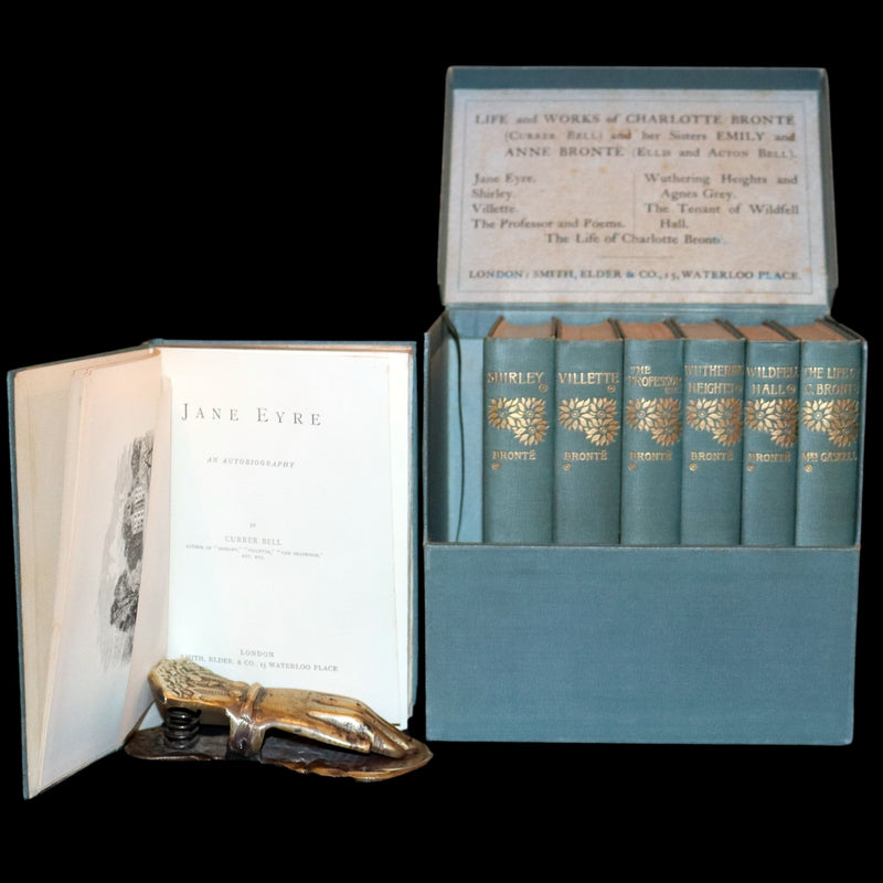 1893 Scarce Victorian Edition - Life and Works of Charlotte Brontë and Her Sisters (7 Volume Box Set). Jane Eyre, Wuthering Heights, etc.
