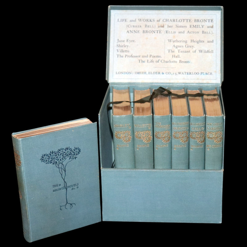 1893 Scarce Victorian Edition - Life and Works of Charlotte Brontë and Her Sisters (7 Volume Box Set). Jane Eyre, Wuthering Heights, etc.