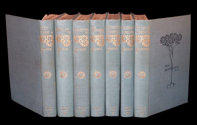 1893 Scarce Victorian Edition - Life and Works of Charlotte Brontë and Her Sisters (7 Volume Box Set). Jane Eyre, Wuthering Heights, etc.