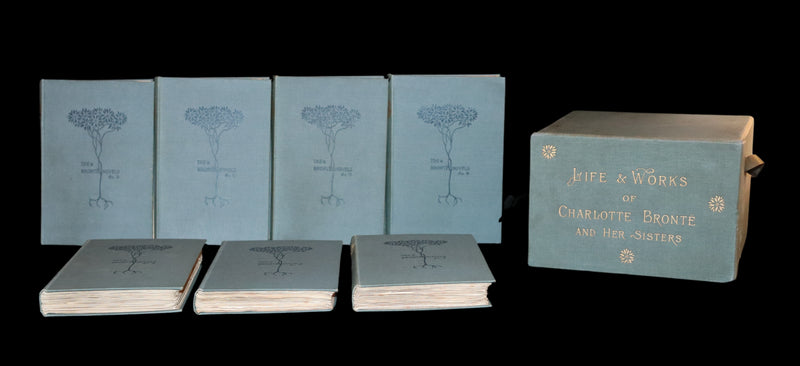 1893 Scarce Victorian Edition - Life and Works of Charlotte Brontë and Her Sisters (7 Volume Box Set). Jane Eyre, Wuthering Heights, etc.