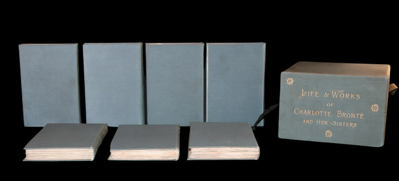 1893 Scarce Victorian Edition - Life and Works of Charlotte Brontë and Her Sisters (7 Volume Box Set). Jane Eyre, Wuthering Heights, etc.