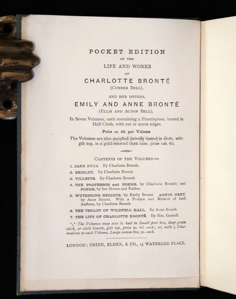 1893 Scarce Victorian Edition - Life and Works of Charlotte Brontë and Her Sisters (7 Volume Box Set). Jane Eyre, Wuthering Heights, etc.
