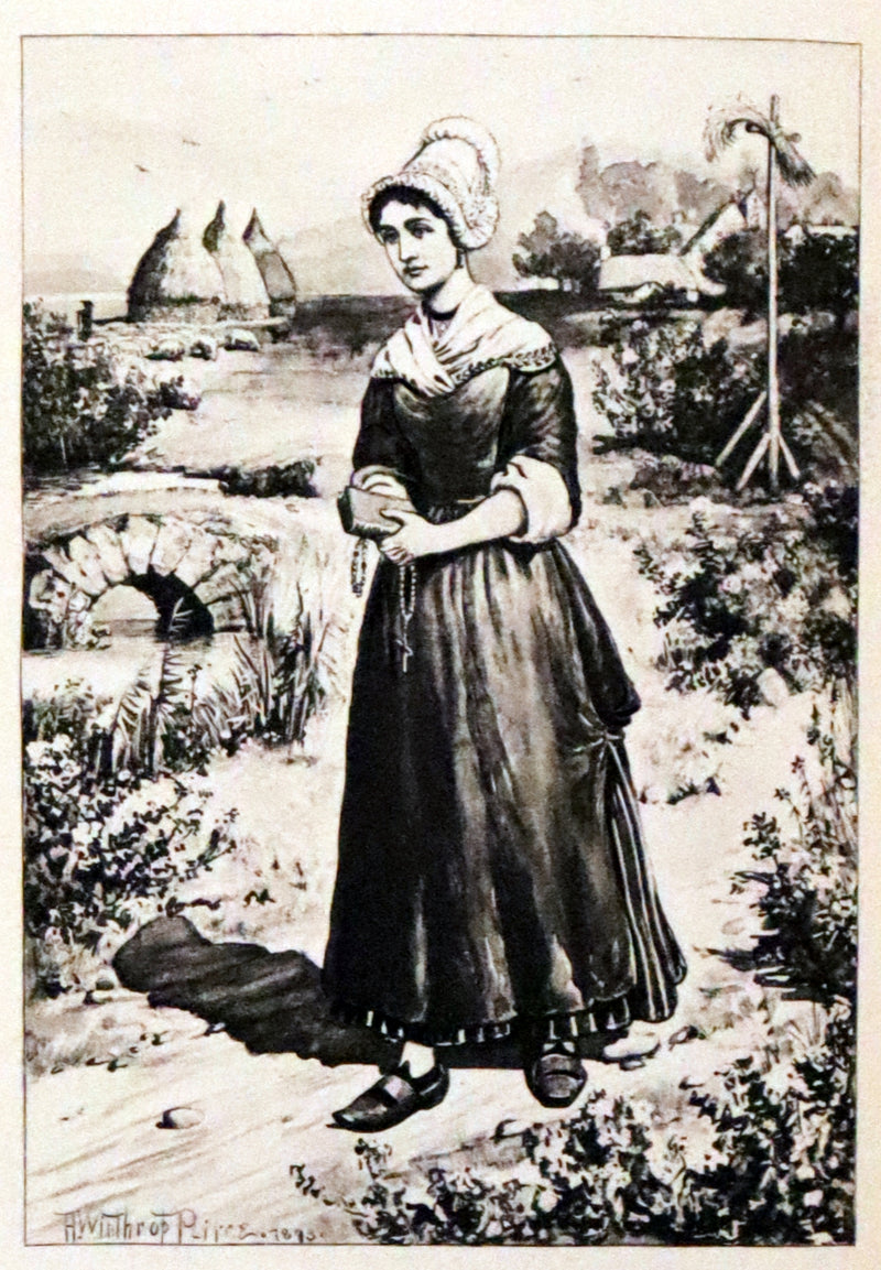 1893 Rare Victorian Book - Evangeline, A tale of Acadie by Henry Wadsworth Longfellow. Illustrated.