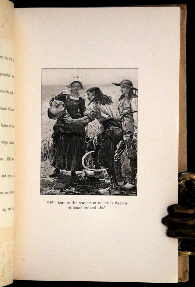 1893 Rare Victorian Book - Evangeline, A tale of Acadie by Henry Wadsworth Longfellow. Illustrated.
