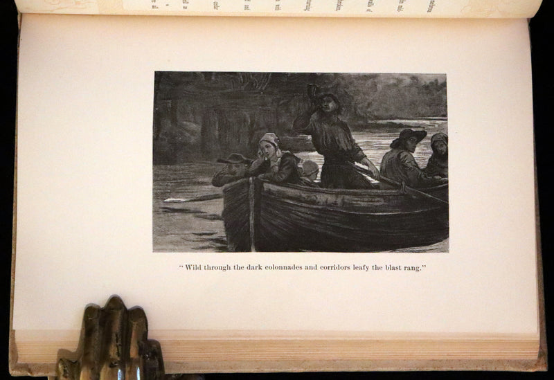 1893 Rare Victorian Book - Evangeline, A tale of Acadie by Henry Wadsworth Longfellow. Illustrated.