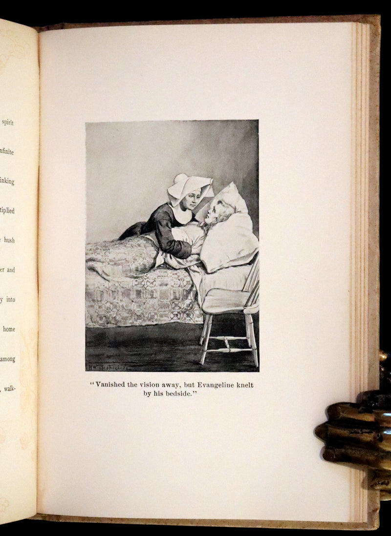 1893 Rare Victorian Book - Evangeline, A tale of Acadie by Henry Wadsworth Longfellow. Illustrated.