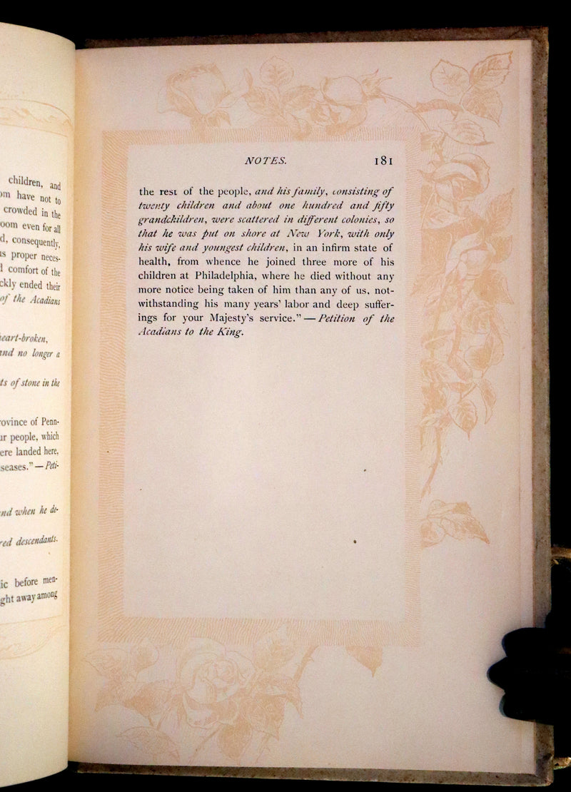 1893 Rare Victorian Book - Evangeline, A tale of Acadie by Henry Wadsworth Longfellow. Illustrated.