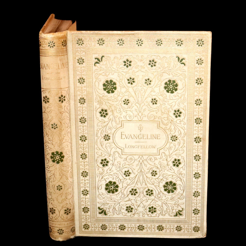 1893 Rare Victorian Book - Evangeline, A tale of Acadie by Henry Wadsworth Longfellow. Illustrated.