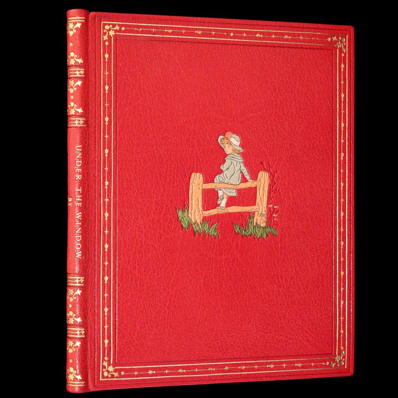 1878 First Edition bound by Sangorski - Under the Window. Pictures & Rhymes for Children by Kate Greenaway.