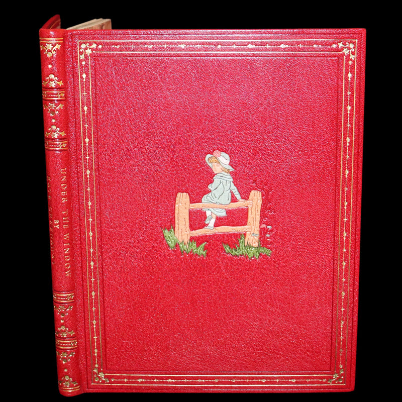 1878 First Edition bound by Sangorski - Under the Window. Pictures & Rhymes for Children by Kate Greenaway.