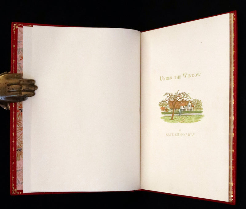 1878 First Edition bound by Sangorski - Under the Window. Pictures & Rhymes for Children by Kate Greenaway.
