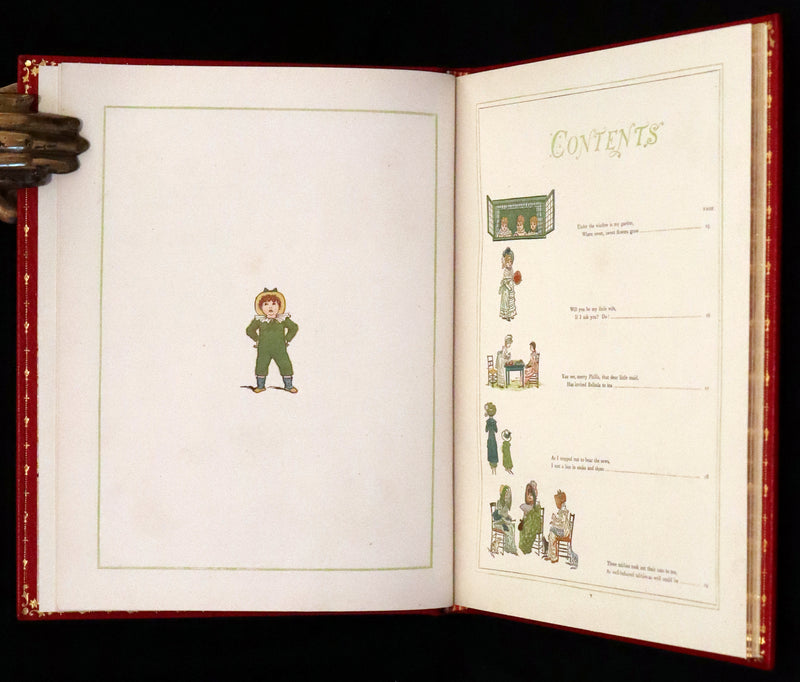 1878 First Edition bound by Sangorski - Under the Window. Pictures & Rhymes for Children by Kate Greenaway.