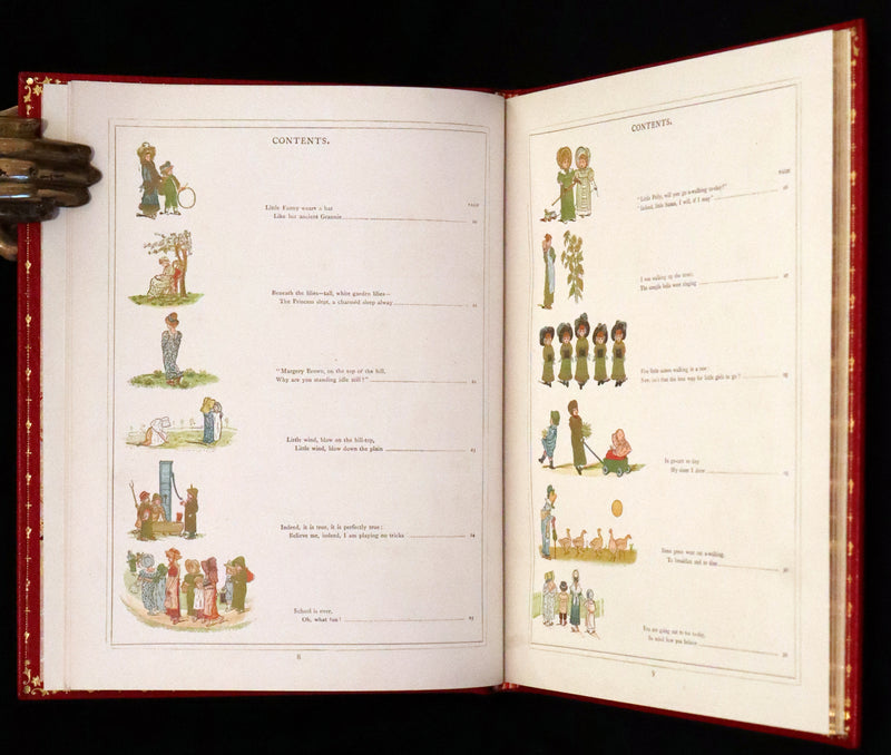 1878 First Edition bound by Sangorski - Under the Window. Pictures & Rhymes for Children by Kate Greenaway.