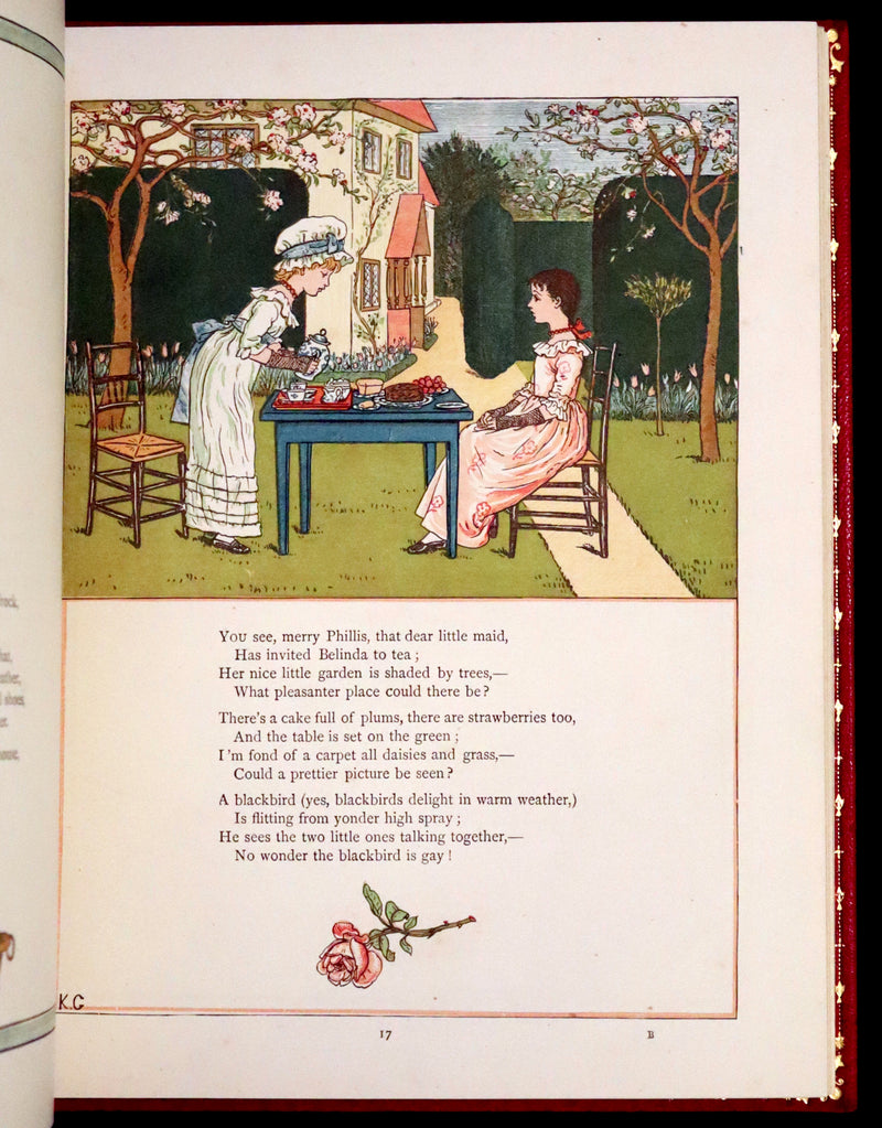 1878 First Edition bound by Sangorski - Under the Window. Pictures & Rhymes for Children by Kate Greenaway.