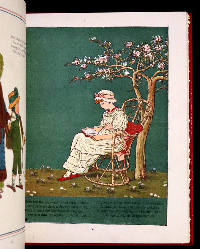 1878 First Edition bound by Sangorski - Under the Window. Pictures & Rhymes for Children by Kate Greenaway.